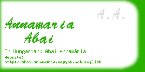 annamaria abai business card